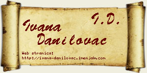 Ivana Danilovac vizit kartica